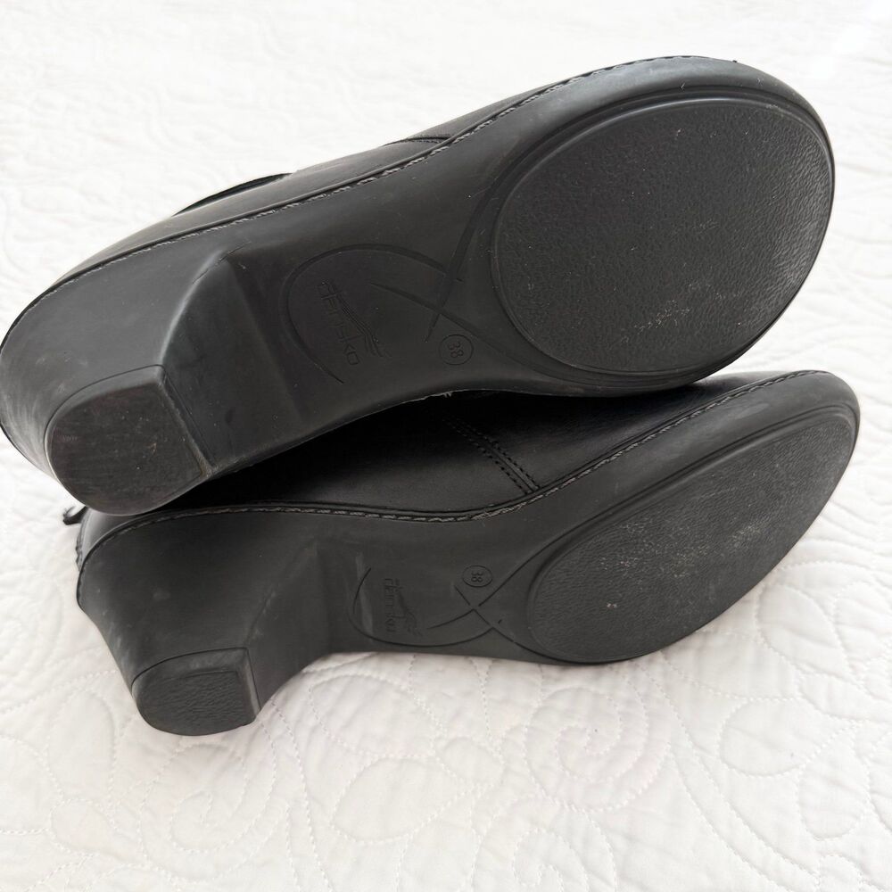 Dansko Black Leather Cutout Ankle Booties - Picture 7 of 9